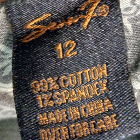 Seven7 Bejewelled Button and Studs Size 12 Blue Jeans Chic Countrycore - Picture 3 of 8